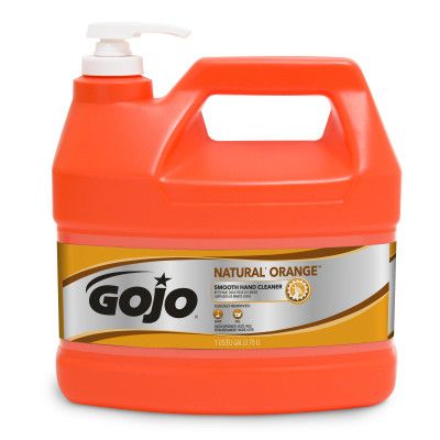 GOJO® NATURAL* ORANGE™ Smooth Hand Cleaner 1/2 Gallon with Pump Dispenser